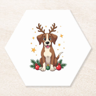 Dessous-de-verre En Papier Pointeur Reindeer Oreilles