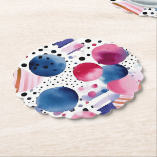 Dessous-de-verre En Papier Points et bandes 2