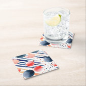 Dessous-de-verre En Papier Points et bandes 5 (En situation)