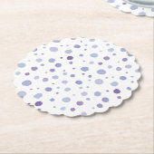 Dessous-de-verre En Papier points noirs peints à la main (Incliné)