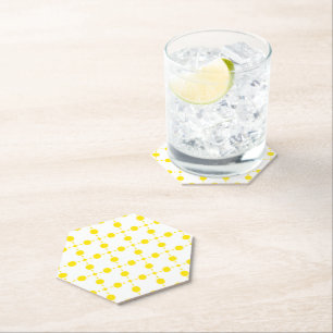 Dessous-de-verre En Papier Pois Jaunes, Motif Polka Dot, Points, Pots