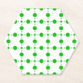 Dessous-de-verre En Papier Pois verts, Motif à points Polka, points, pointill (Devant)