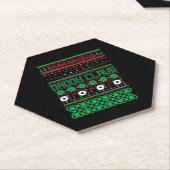 Dessous-de-verre En Papier Poison de papa Claus Ugly Christmas (Incliné)