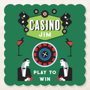 Dessous-de-verre En Papier Poker Roulette de Jeux de Casino 