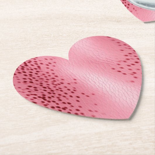 Dessous-de-verre En Papier Poster de animal léopard rose (Incliné)