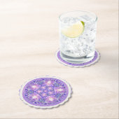 Dessous-de-verre En Papier Pourpre W1 (En situation)