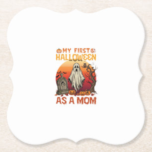 Dessous-de-verre En Papier Première Momie Halloween Fantôme Pierre Tombale Ci