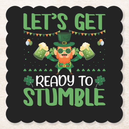 Dessous-de-verre En Papier Préparons-nous à trébucher (Devant)