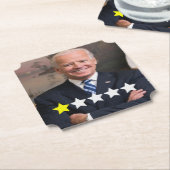 Dessous-de-verre En Papier Président Joe Biden Approbation (Incliné)