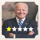 Dessous-de-verre En Papier Président Joe Biden Approbation (Devant)