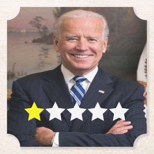 Dessous-de-verre En Papier Président Joe Biden Approbation (Devant)