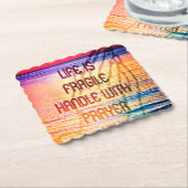 Dessous-de-verre En Papier Prière fragile de la vie (Incliné)