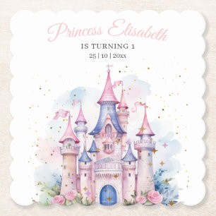 Dessous-de-verre En Papier Princess Birthday Party, Princess Castle Birthday