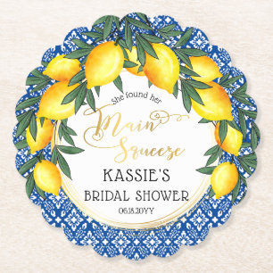 Dessous-de-verre En Papier Principale Fête des mariées tropicale citrons de S
