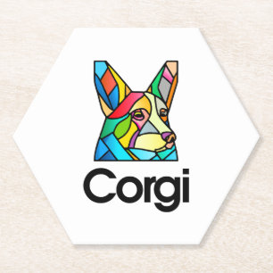 Dessous-de-verre En Papier Propriétaire du chien de Corgi Pembroke Welsh Corg