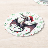 Dessous-de-verre En Papier Pterodactyle de Noël (Incliné)