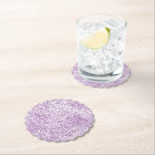 Dessous-de-verre En Papier Purple Faux Parties scintillant Motif Chic (En situation)