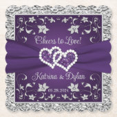 Dessous-de-verre En Papier Purple, Grey encourage à l'amour ! (Devant)