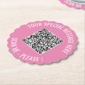 Dessous-de-verre En Papier QR Code Ajouter un message spécial Dessous de verr (Incliné)