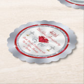 Dessous-de-verre En Papier quarantième Faveurs de fête d'anniversaire, (Incliné)