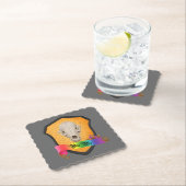 Dessous-de-verre En Papier Rainbow Bite Me Badger Crâne (En situation)