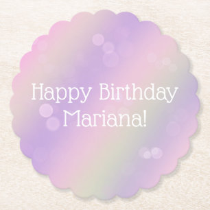 Dessous-de-verre En Papier Rainbow Fairy Lights Fille fête d'anniversaire