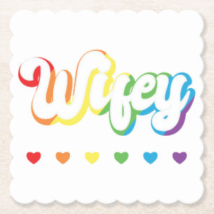 Dessous-de-verre En Papier Rainbow LGBTQIA Lesbienne soutien Gay