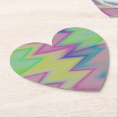 Dessous-de-verre En Papier Rainbow Zigzags (Incliné)
