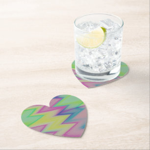 Dessous-de-verre En Papier Rainbow Zigzags