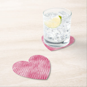 Dessous-de-verre En Papier Rayures rose glam