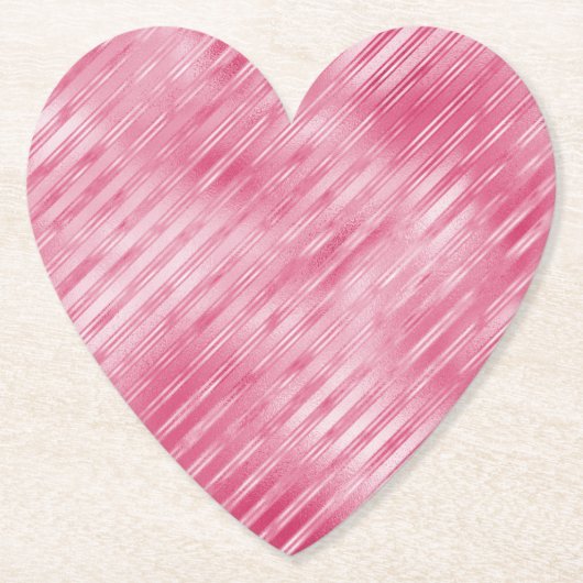 Dessous-de-verre En Papier Rayures rose glam (Devant)