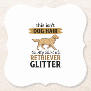 Dessous-de-verre En Papier Récupérateur Paillettes Amusant Amateur de Chien D