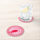 Dessous-de-verre En Papier Red and Pink Striped Pickleball Birthday Party (En situation)