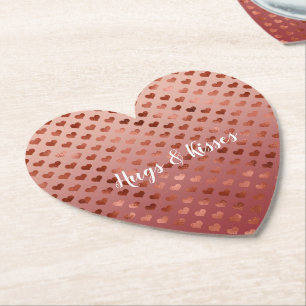 Dessous-de-verre En Papier Red Hearts Ombre