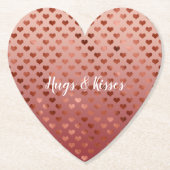 Dessous-de-verre En Papier Red Hearts Ombre (Devant)