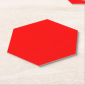 Dessous-de-verre En Papier Red Hexagon (Incliné)