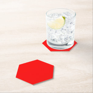 Dessous-de-verre En Papier Red Hexagon