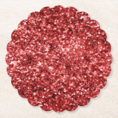 Dessous-de-verre En Papier Red Sparkle Glitz (Devant)