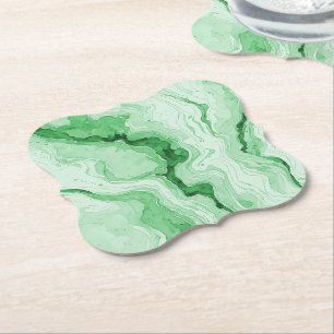 Dessous-de-verre En Papier Regard de l'agate verte de la forêt de Druzy