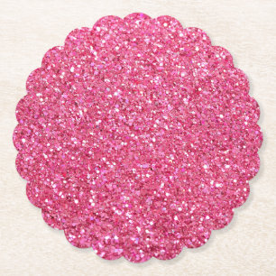 Dessous-de-verre En Papier Regard Pailleté Rose