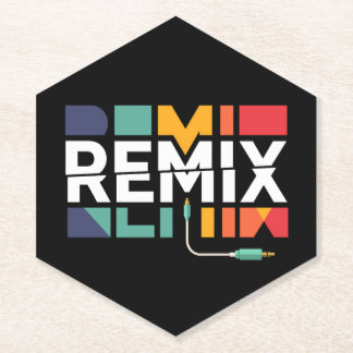 Dessous-de-verre En Papier Remix Audio | Graphisme Géométrique Rétro Musique