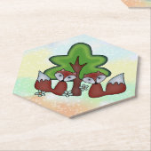 Dessous-de-verre En Papier Renards (Incliné)