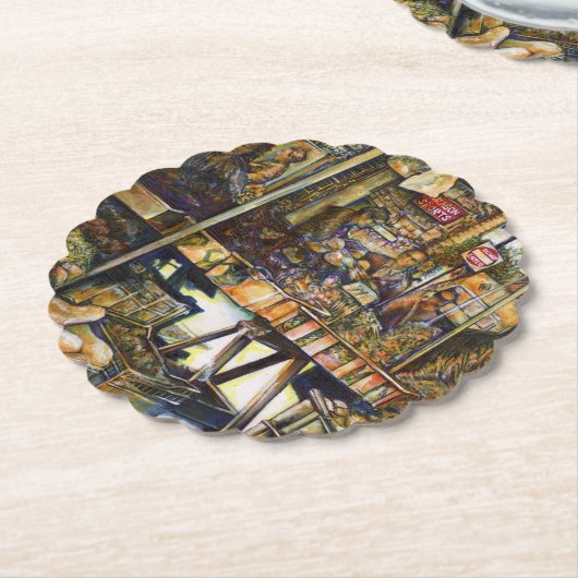 Dessous-de-verre En Papier Rend la créativité plus éclatante (Incliné)