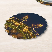 Dessous-de-verre En Papier Rennes de Noël (Incliné)