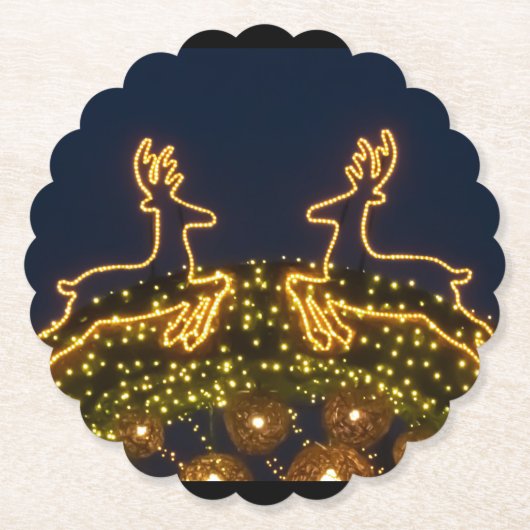 Dessous-de-verre En Papier Rennes de Noël (Devant)