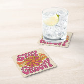 Dessous-de-verre En Papier Restez Groovy (En situation)