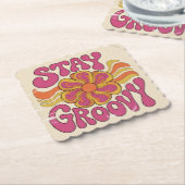 Dessous-de-verre En Papier Restez Groovy (Incliné)