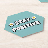 Dessous-de-verre En Papier Restez Positif (Incliné)