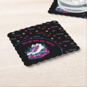 Dessous-de-verre En Papier Retro 90s Roller Skating Party (Incliné)