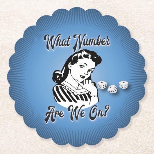 Dessous-de-verre En Papier Rétro cru quel nombre sont allumés nous ? (Devant)